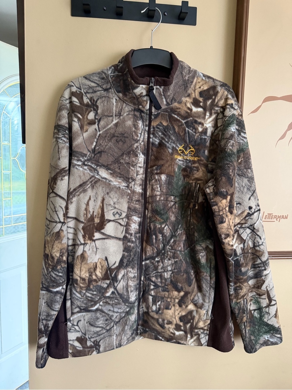 Realtree Camo Full Zip Fleece Hunting Jacket Outdoor Streetwear size M